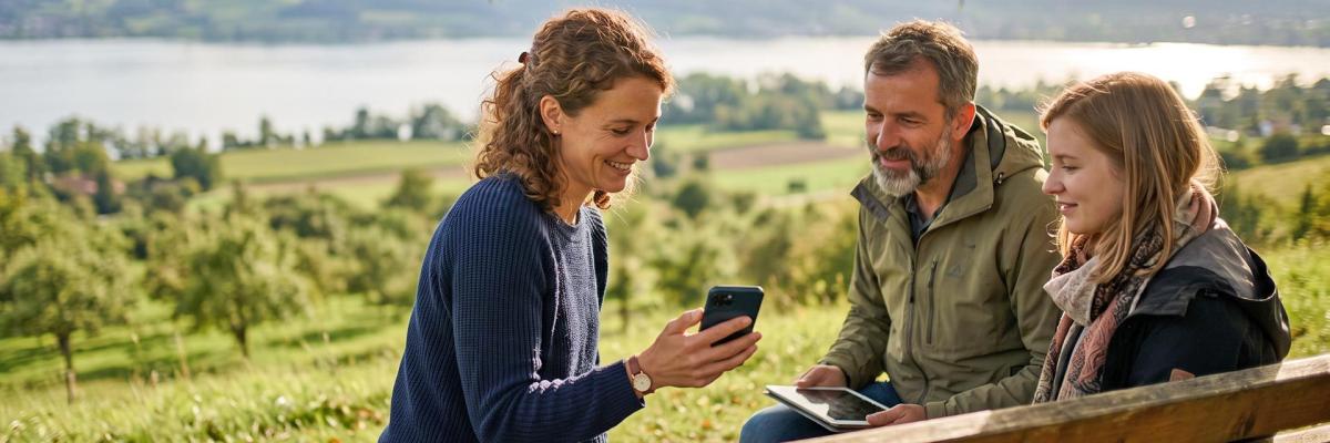 Weiterbildungs-Wissen-Check Bodensee-Oberschwaben: Person testet ihr Wissen am Smartphone