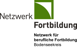 Bild zeigt das Logo und den Claimer Netzwerk für berufliche Fortbildung Bodenseekreis
