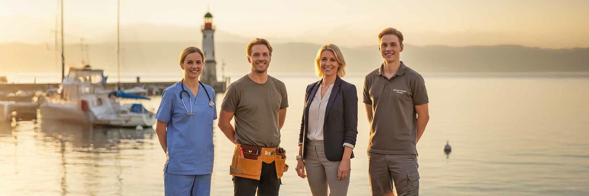 Menschen verschiedener Berufe - Traumjob finden im Bodenseekreis